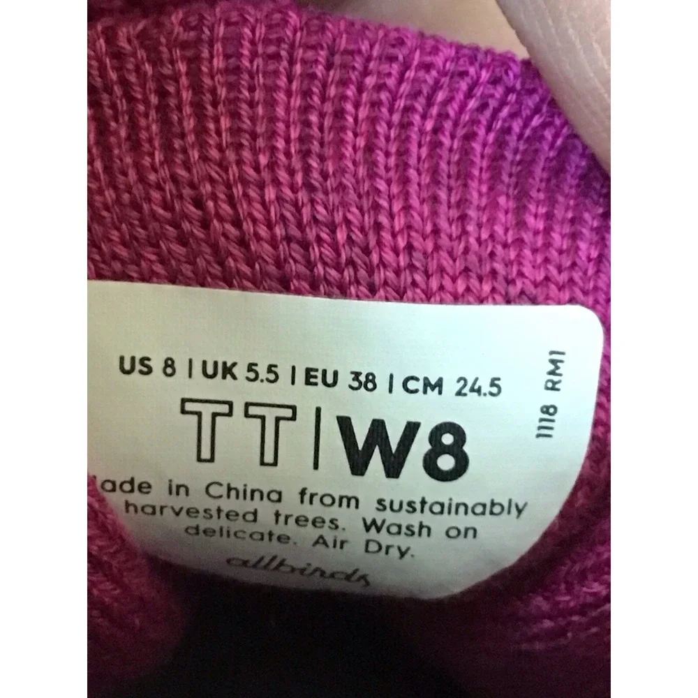 Allbirds TT Tree Toppers Women's Knit High Top Sneakers Size 8M